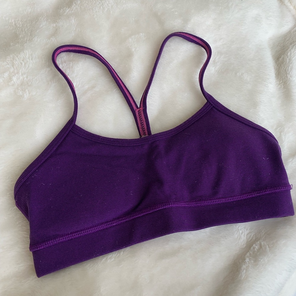 Lululemon Striped Purple Sports Bra
